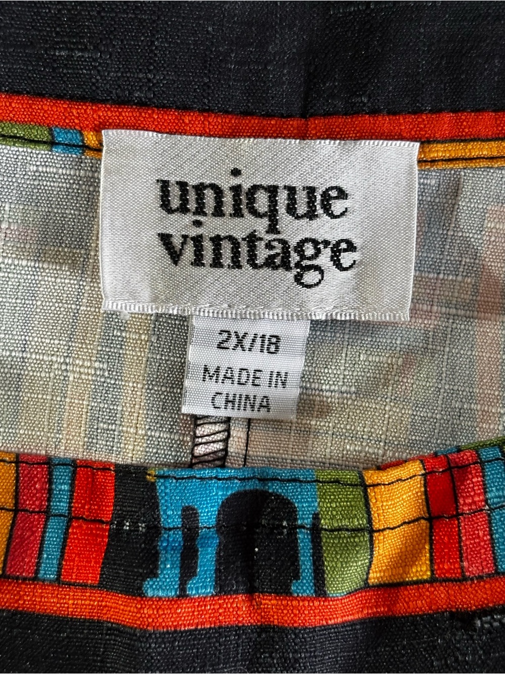 Unique Vintage Black Wrap Skirt Book Library & Cat Print Orange Yellow Blue - Picture 8 of 10